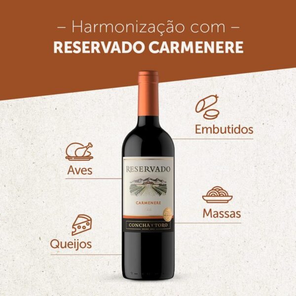 Concha y Toro Reservado Carmenere 750ml - Imagem 3