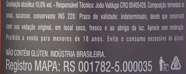 Casa Valduga Vinho Naturelle Rosé Frizz Suave 750Ml - Imagem 3