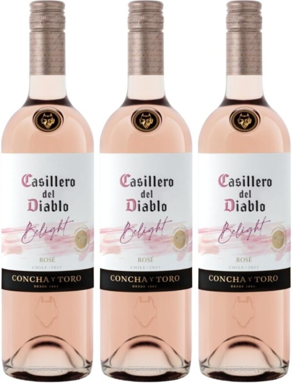 Vinho Casillero Del Diablo Reserva Belight Rose 750ml Kit Com 3 Garrafas - Imagem 2