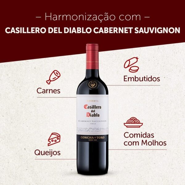 Concha y Toro Casillero Del Diablo Cabernet Sauvignon 750ml - Imagem 3