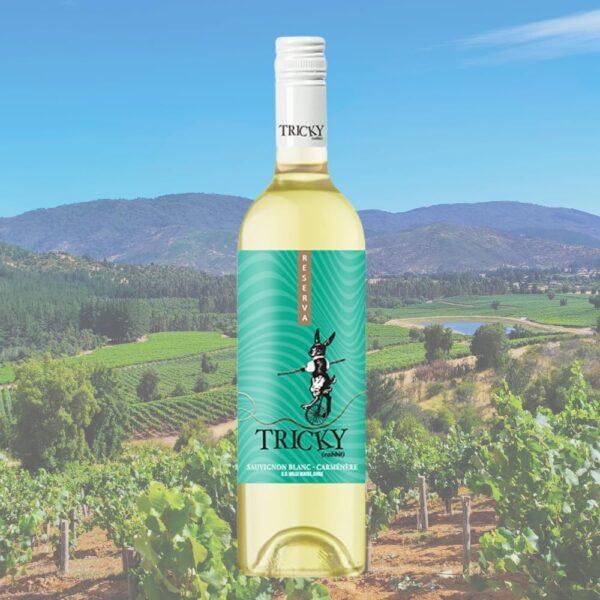 Vinho Branco Chileno Tricky Rabbit Reserva Sauvignon Blanc - Carmenere 750ml - Imagem 3