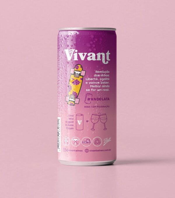 Vivant Wines Vinho Rosé Em Lata 269Ml - Imagem 4