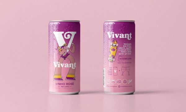 Vivant Wines Vinho Rosé Em Lata 269Ml - Imagem 3