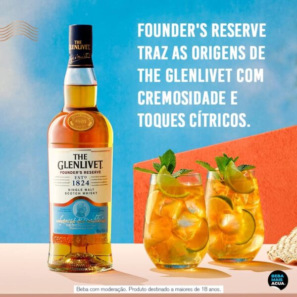 Whisky The Glenlivet Founder's Reserve Single Malt Escocês - 750 ml - Imagem 3