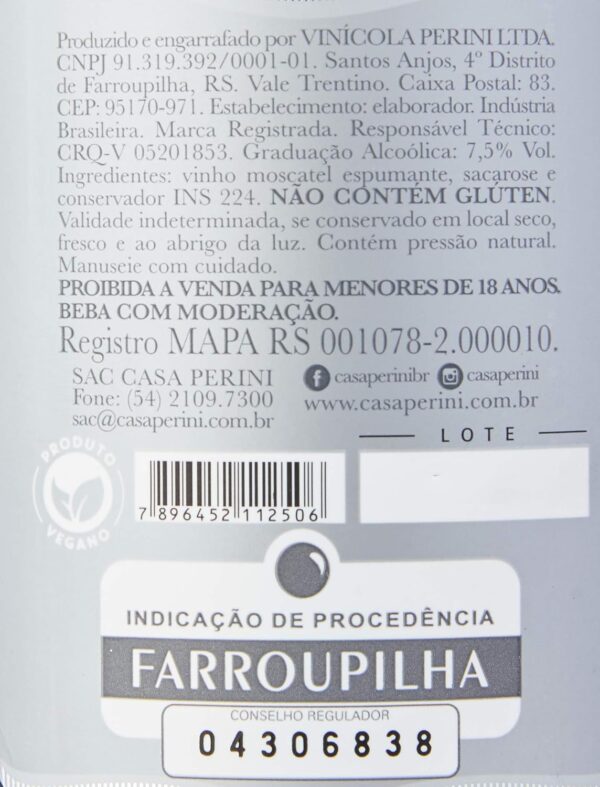 Casa Perini Espumante Moskatel 750 Ml - Imagem 6
