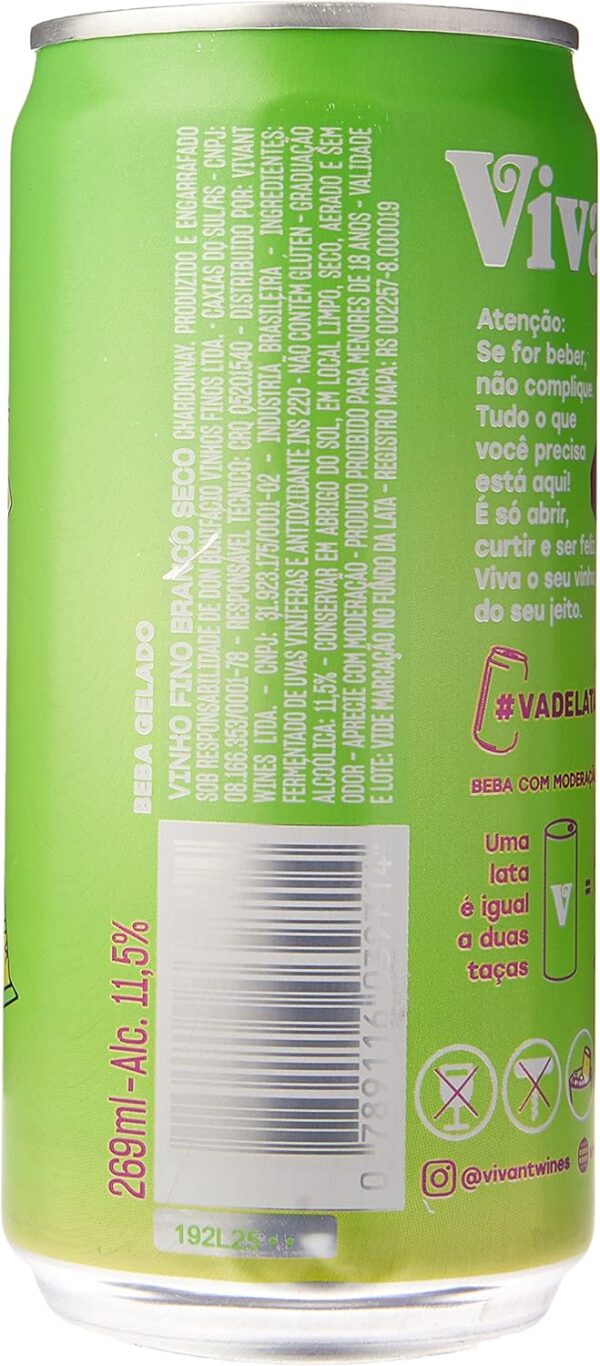 Vinho Branco em Lata Vivant Wines, 269ml - Imagem 3