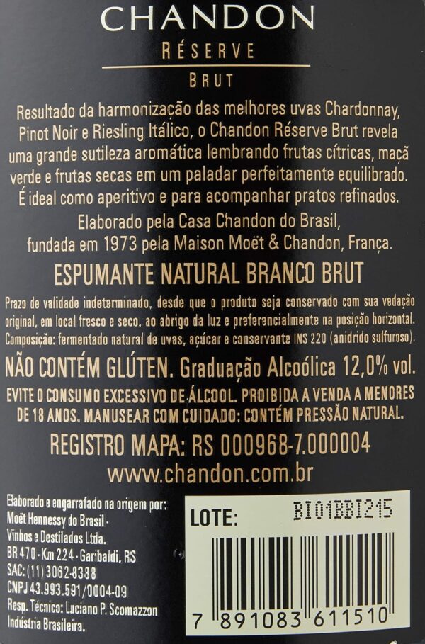 Chandon Espumante Reserve Brut Magnum 1500 Ml - Imagem 4