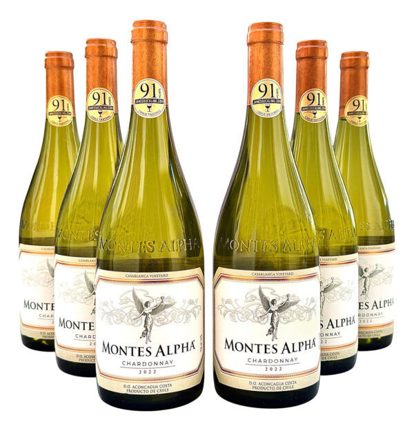 Vinho Montes Alpha Chardonnay | Kit Com 6 Garrafas |