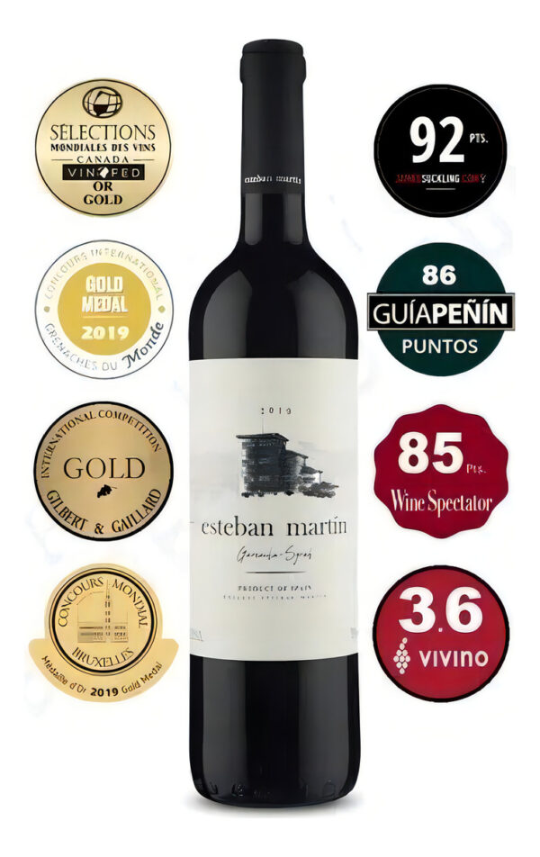 Vinho Espanhol Tinto Garnacha Syrah Esteban Martín 750ml - Imagem 4